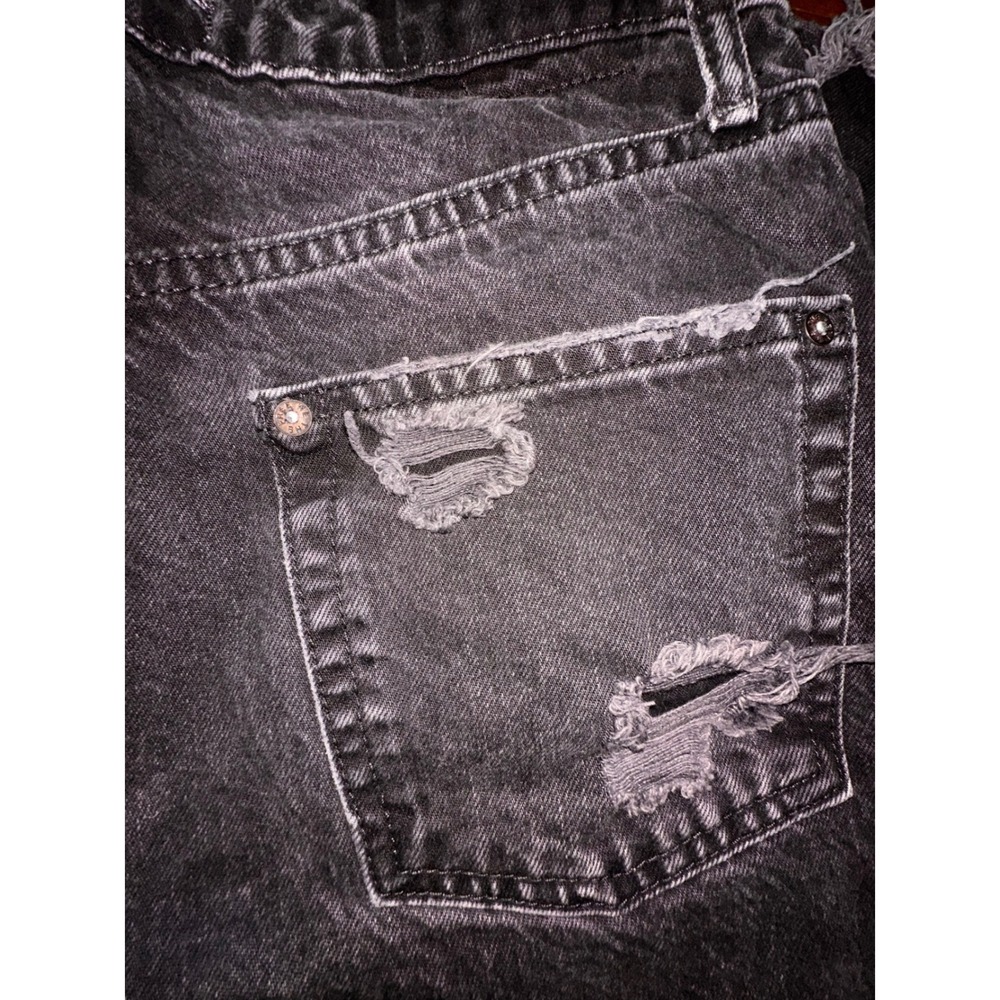 Free People We The Free Twenty-Seven Distressed Straight Leg Jeans Black Size 27 - Picture 4 of 10